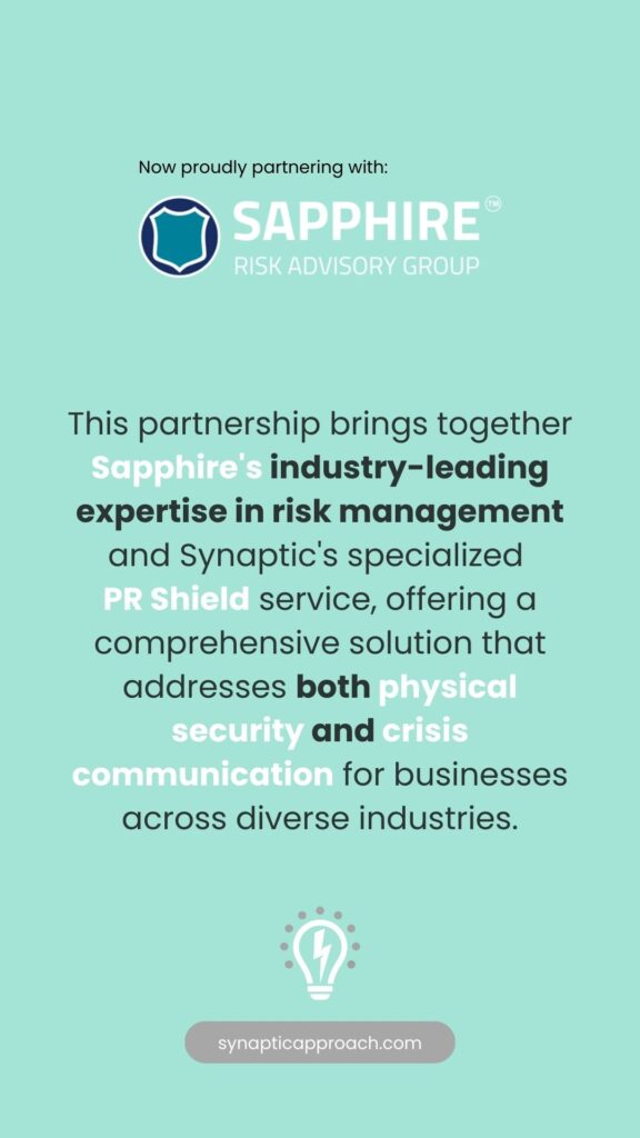 Synaptic and Sapphire Risk Advisory Group Join Forces to Deliver Comprehensive Security and Crisis Communication Solutions